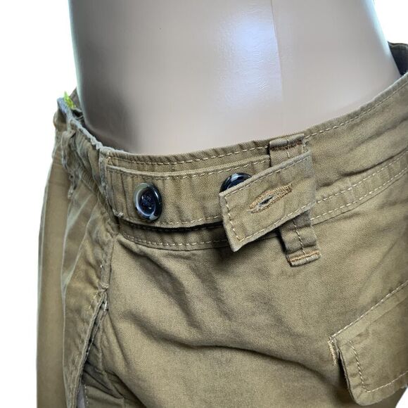 Old Navy Brown Button Closure Belt Loops Khaki Preppy Light Academia Shorts 14 - Picture 13 of 16